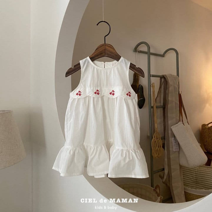 Ciel De Maman - Korean Baby Fashion - #onlinebabyshop - Cherry One-Piece