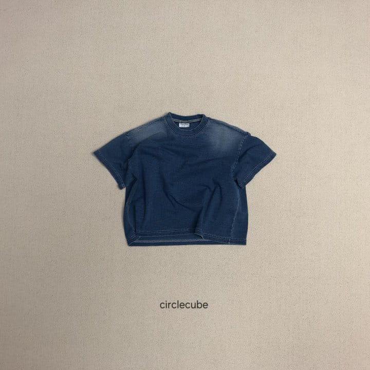 Circle Cube - Korean Children Fashion - #kidsshorts - Indigo Tee - 5