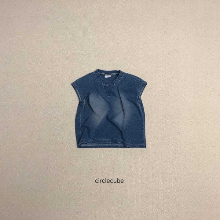 Circle Cube - Korean Children Fashion - #magicofchildhood - Indigo Sleeveless Tee - 3