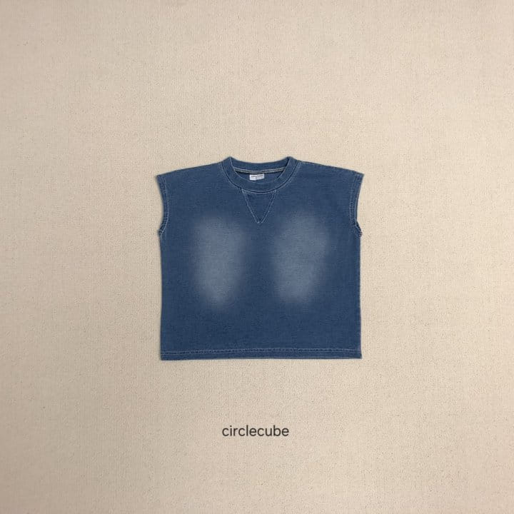 Circle Cube - Korean Children Fashion - #magicofchildhood - Indigo Sleeveless Tee - 4