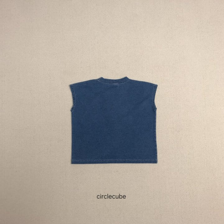 Circle Cube - Korean Children Fashion - #prettylittlegirls - Indigo Sleeveless Tee - 5