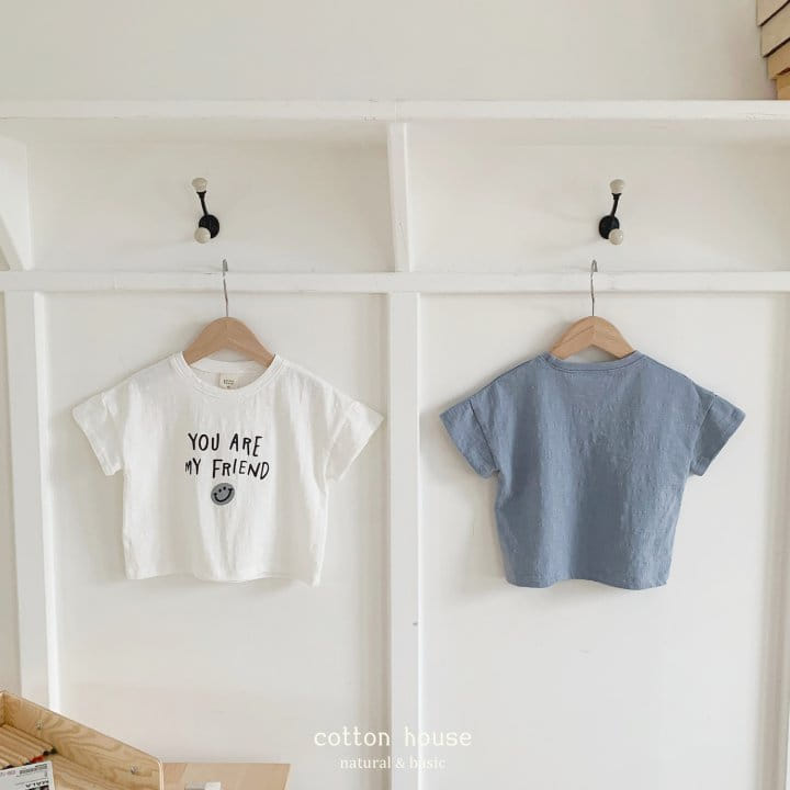 Cotton House - Korean Children Fashion - #childofig - Smile Short Sleeve Tee - 8