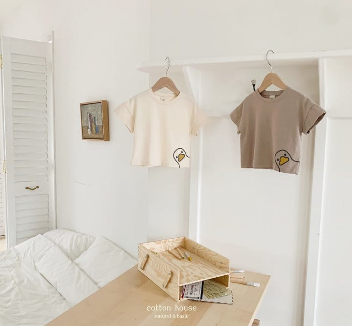 Cotton House - Korean Children Fashion - #designkidswear - Duck Short Sleeve Tee - 10