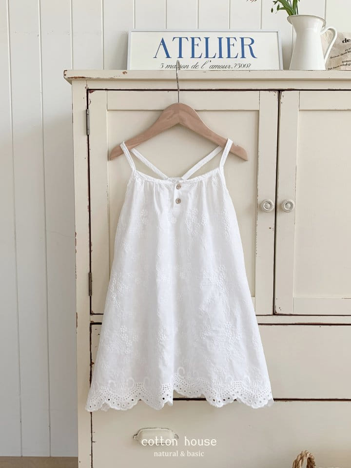 Cotton House - Korean Children Fashion - #kidsshorts - Lace String One-Piece - 6