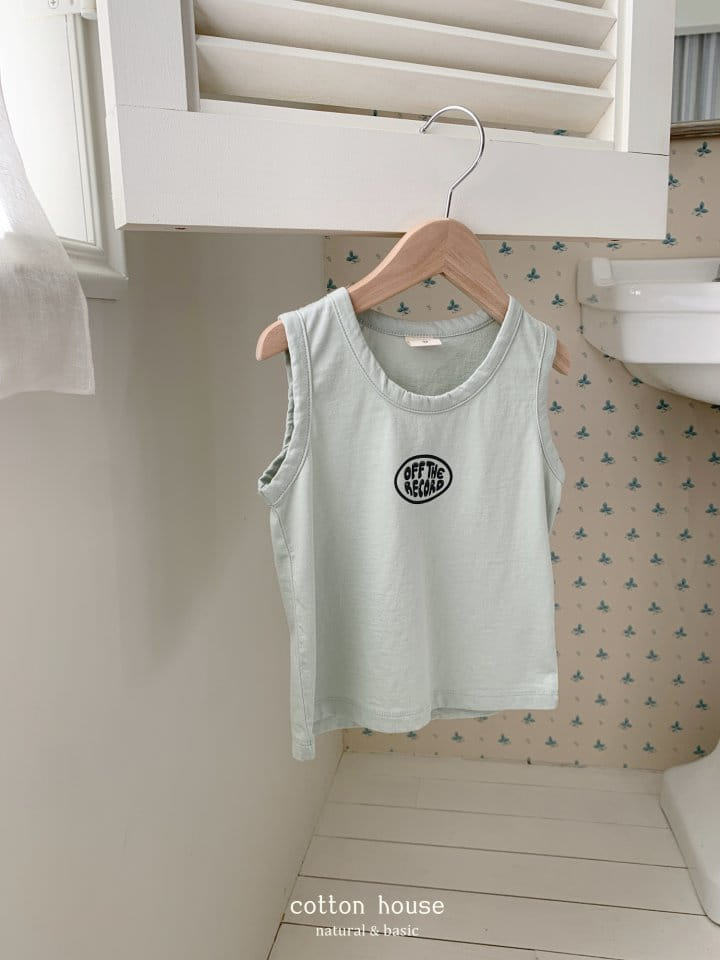 Cotton House - Korean Children Fashion - #todddlerfashion - Off The Sleeveless Tee - 2