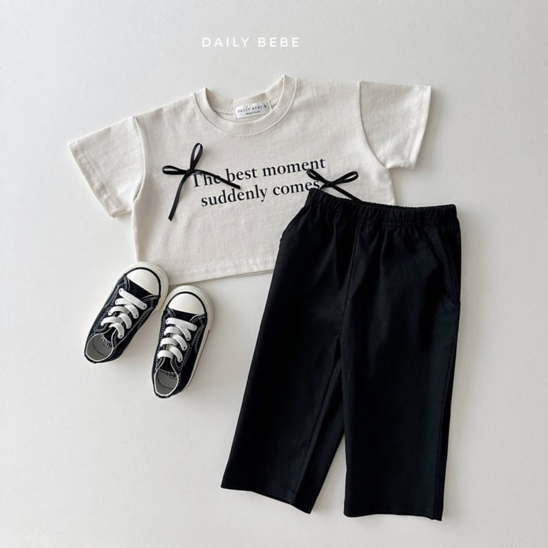 Daily Bebe - Korean Children Fashion - #Kfashion4kids - Moment Ribbon Tee - 9