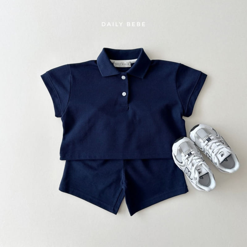 Daily Bebe - Korean Children Fashion - #Kfashion4kids - PK Top Bottom Set - 6