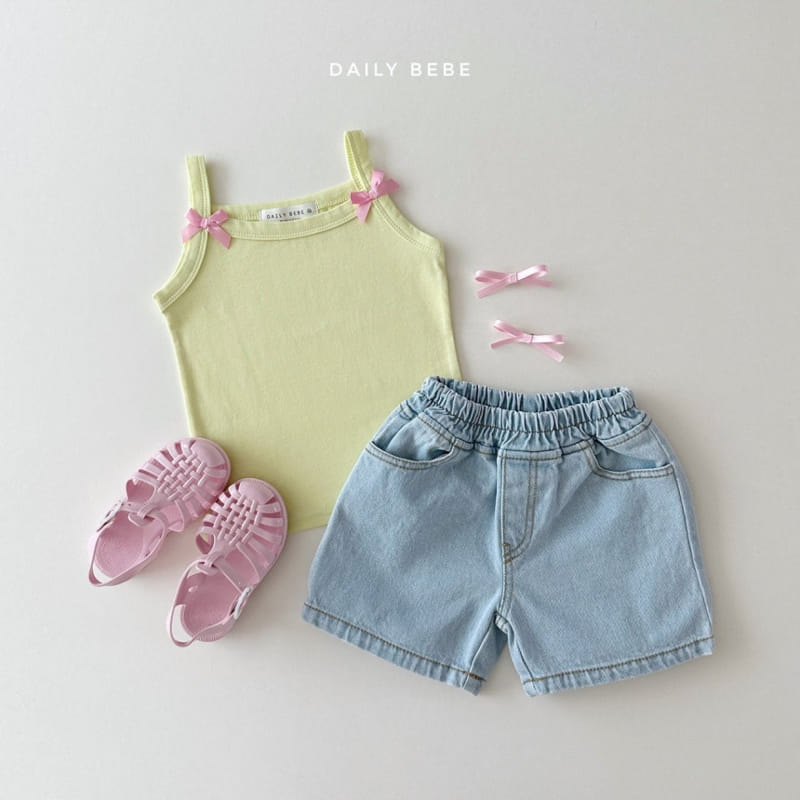 Daily Bebe - Korean Children Fashion - #childofig - Ribbon String Sleeveless Tee - 9