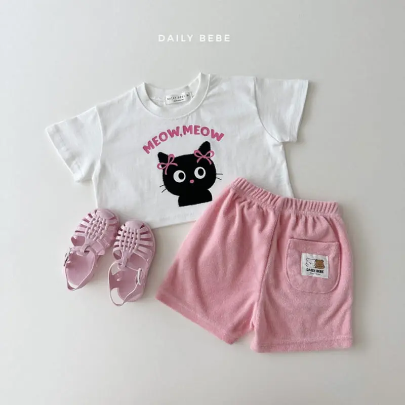 Daily Bebe - Korean Children Fashion - #childofig - Cat Crop Top  - 10