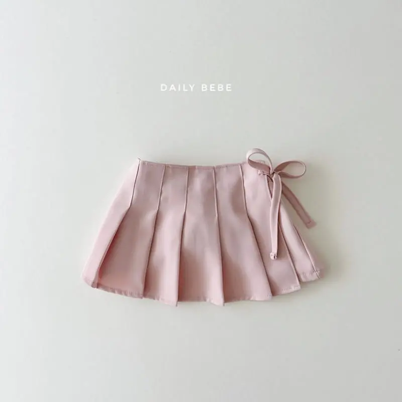 Daily Bebe - Korean Children Fashion - #childrensboutique - Ribbon Wrinkle Skirt - 2