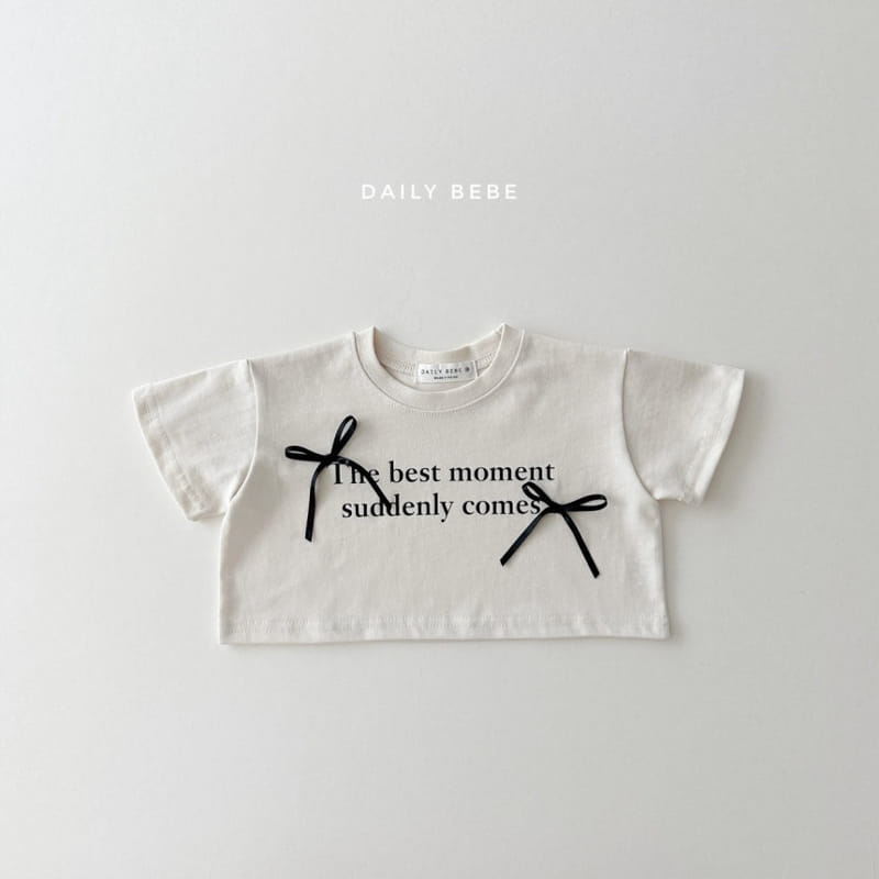 Daily Bebe - Korean Children Fashion - #childrensboutique - Moment Ribbon Tee - 2