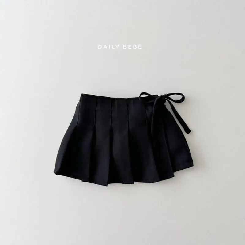 Daily Bebe - Korean Children Fashion - #designkidswear - Ribbon Wrinkle Skirt - 3