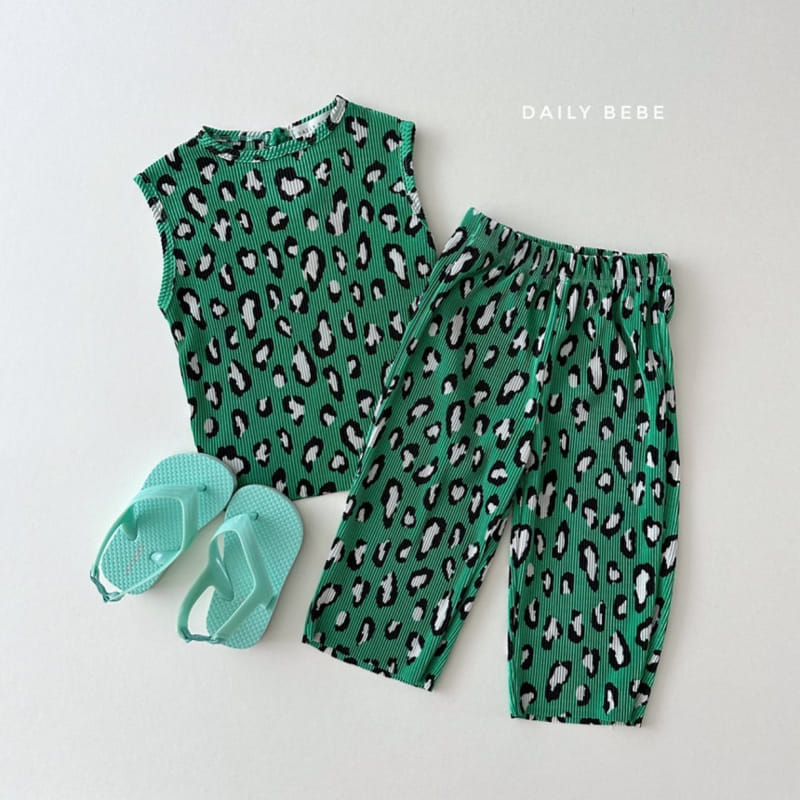 Daily Bebe - Korean Children Fashion - #designkidswear - Pattern Pleats  Top Bottom Set - 9