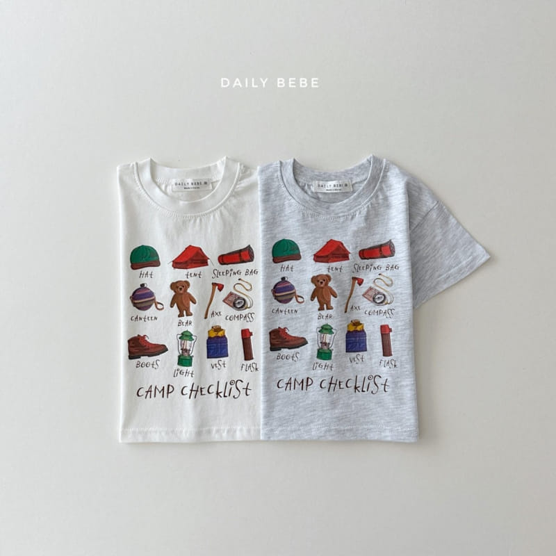 Daily Bebe - Korean Children Fashion - #designkidswear - Camping Tee