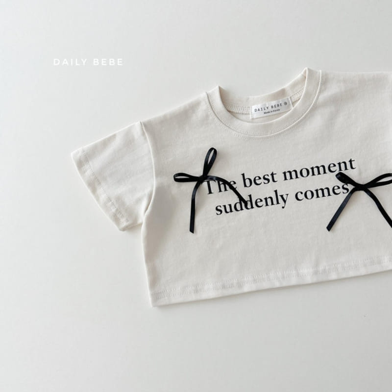 Daily Bebe - Korean Children Fashion - #designkidswear - Moment Ribbon Tee - 3