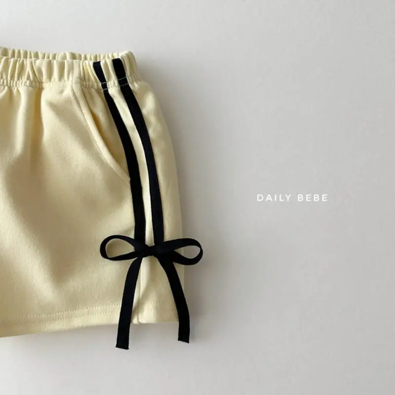 Daily Bebe - Korean Children Fashion - #discoveringself - Ribbon Tape Shorts - 3