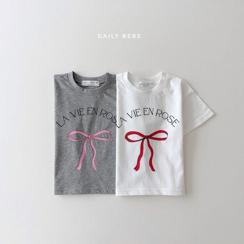 Daily Bebe - Korean Children Fashion - #discoveringself - Lavien Ribbon Tee