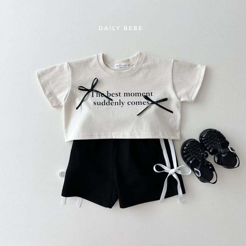 Daily Bebe - Korean Children Fashion - #designkidswear - Moment Ribbon Tee - 4