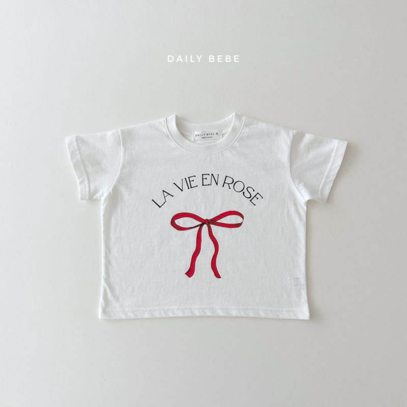 Daily Bebe - Korean Children Fashion - #fashionkids - Lavien Ribbon Tee - 2