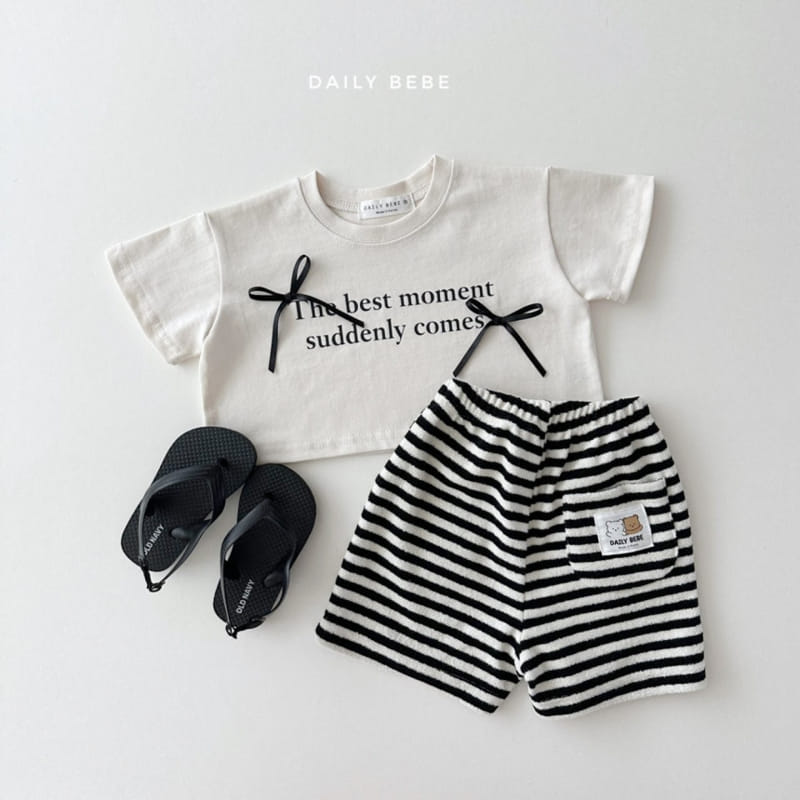 Daily Bebe - Korean Children Fashion - #kidsstore - Moment Ribbon Tee - 7