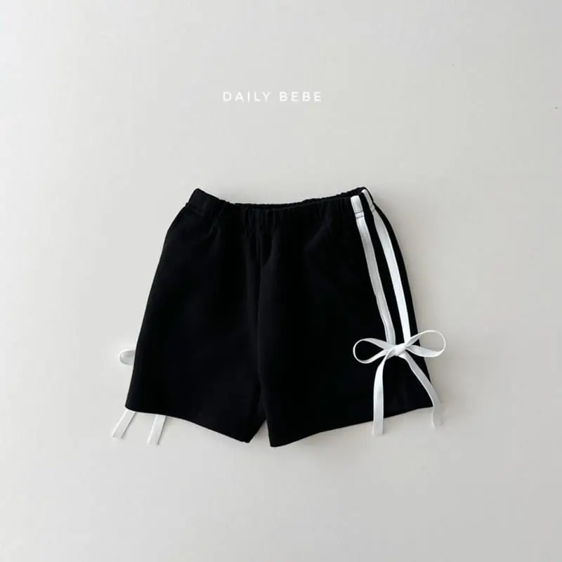 Daily Bebe - Korean Children Fashion - #kidzfashiontrend - Ribbon Tape Shorts - 7