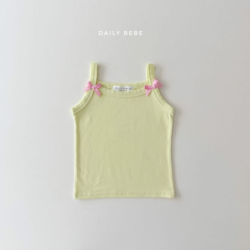 Daily Bebe - Korean Children Fashion - #kidzfashiontrend - Ribbon String Sleeveless Tee - 2