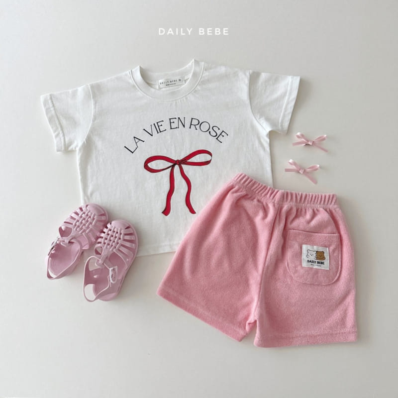 Daily Bebe - Korean Children Fashion - #kidzfashiontrend - Lavien Ribbon Tee - 5