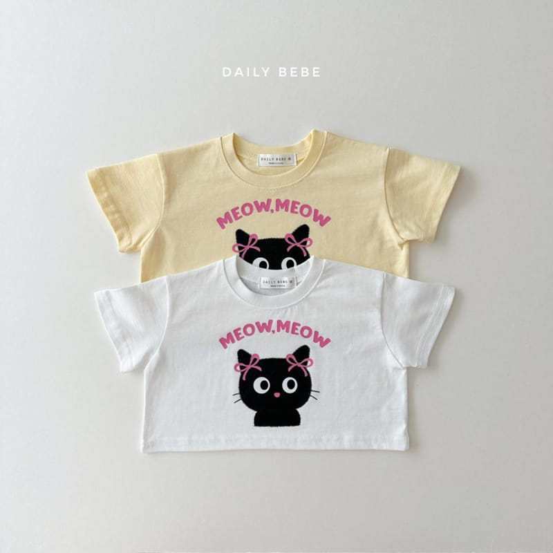 Daily Bebe - Korean Children Fashion - #kidzfashiontrend - Cat Crop Top 