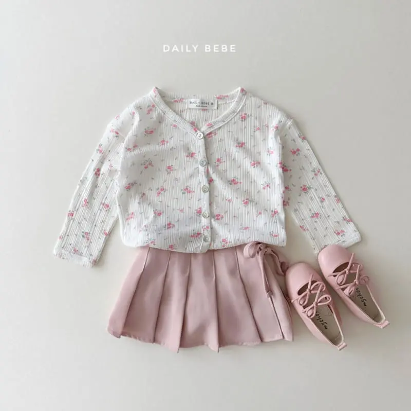 Daily Bebe - Korean Children Fashion - #littlefashionista - Ribbon Wrinkle Skirt - 10