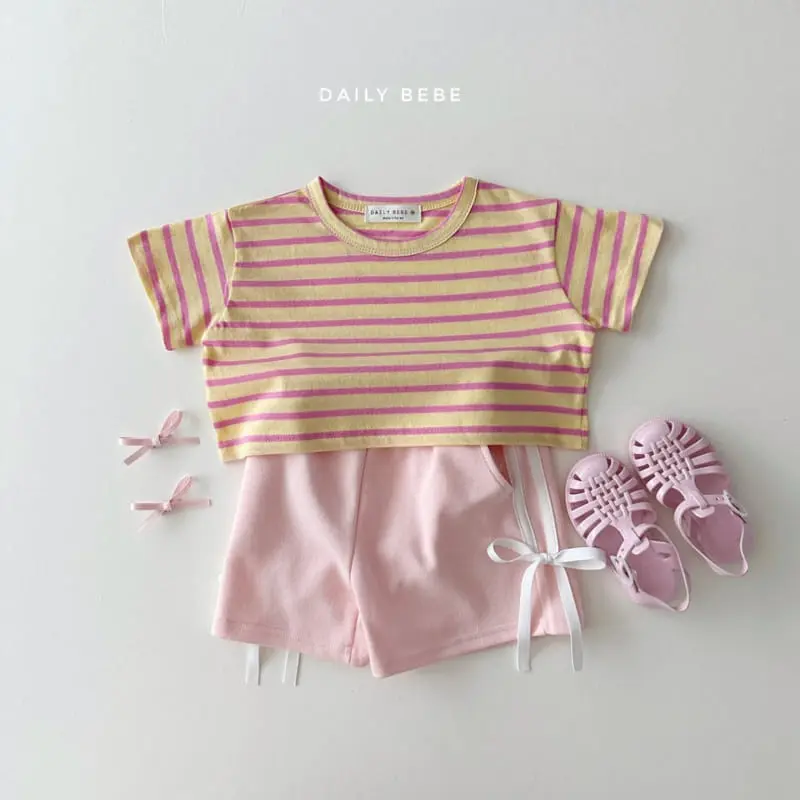 Daily Bebe - Korean Children Fashion - #littlefashionista - Ribbon Tape Shorts - 9