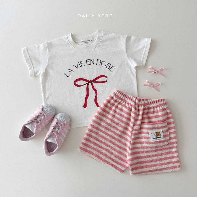 Daily Bebe - Korean Children Fashion - #littlefashionista - Lavien Ribbon Tee - 7