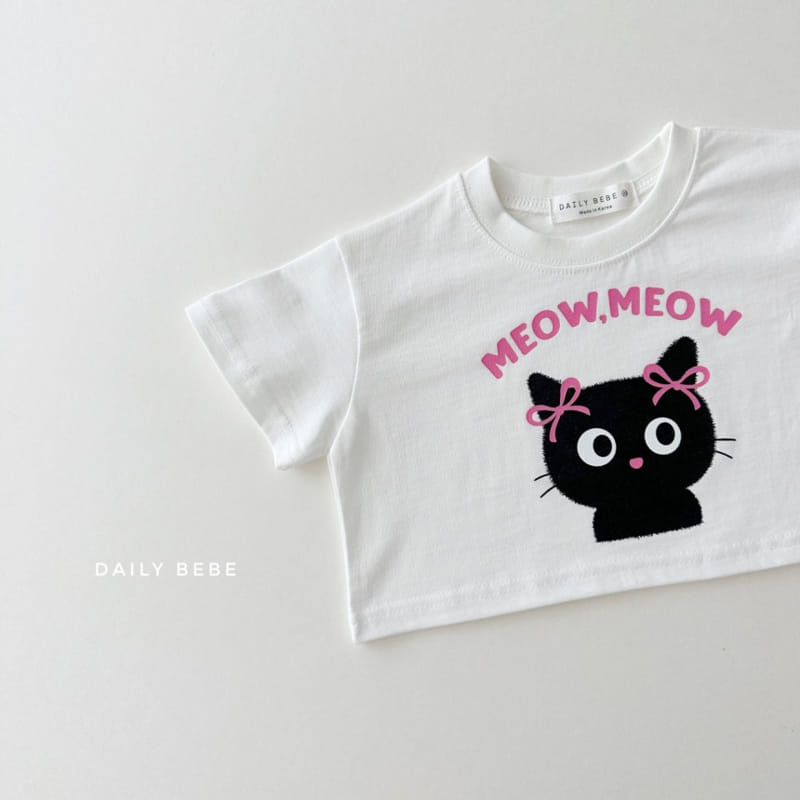 Daily Bebe - Korean Children Fashion - #littlefashionista - Cat Crop Top  - 3