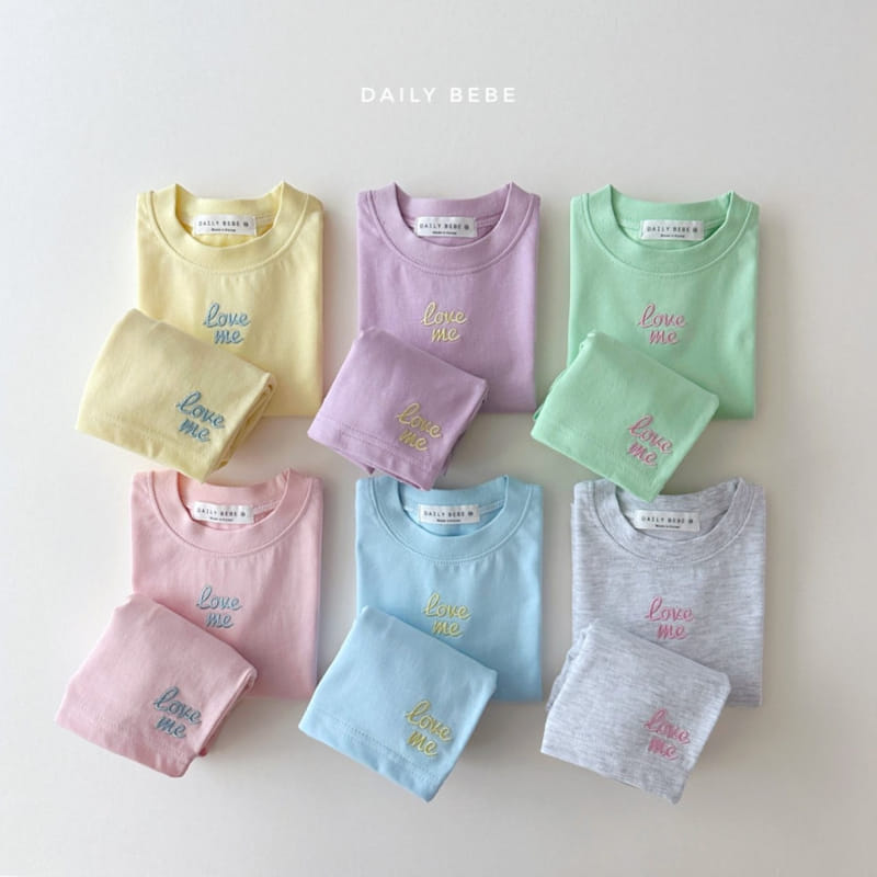 Daily Bebe - Korean Children Fashion - #littlefashionista - Love Me Top Bottom Set