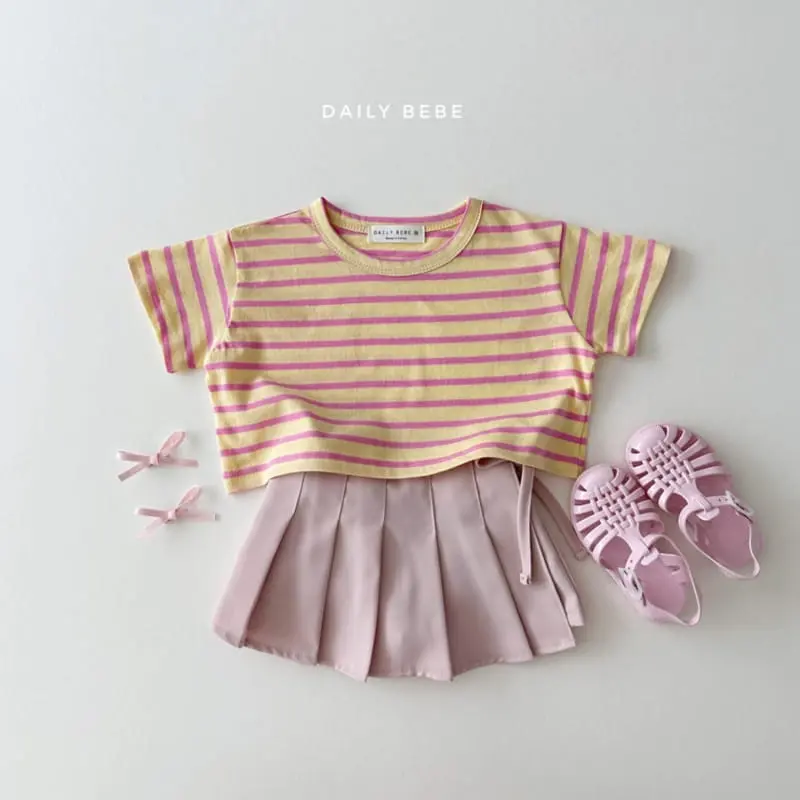 Daily Bebe - Korean Children Fashion - #magicofchildhood - Ribbon Wrinkle Skirt - 11