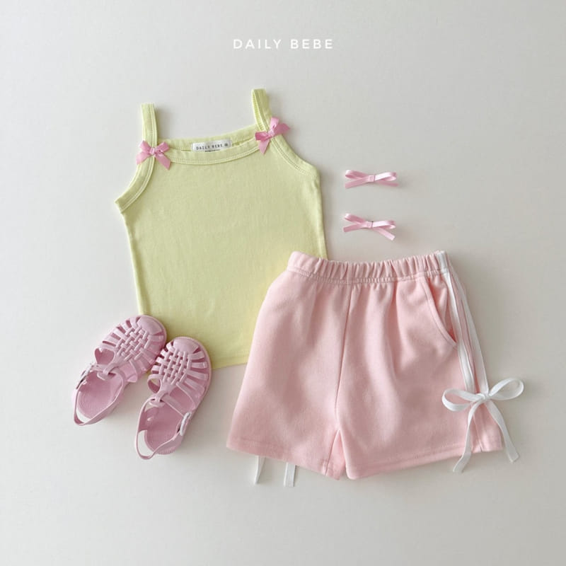 Daily Bebe - Korean Children Fashion - #minifashionista - Ribbon String Sleeveless Tee - 6