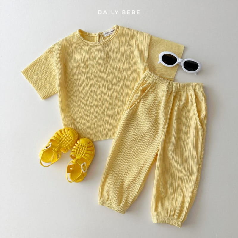 Daily Bebe - Korean Children Fashion - #prettylittlegirls - Jogger Pleats Top Bottom Set - 3