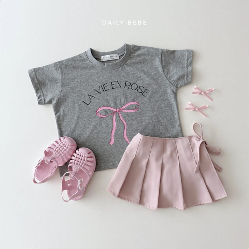 Daily Bebe - Korean Children Fashion - #prettylittlegirls - Lavien Ribbon Tee - 10