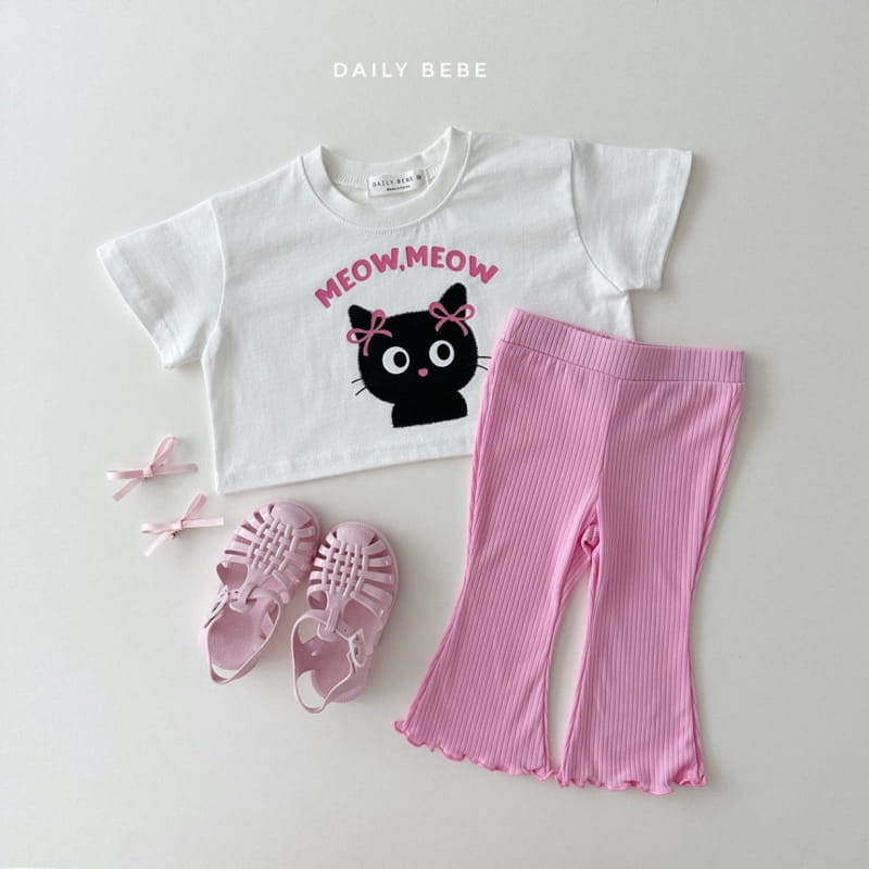 Daily Bebe - Korean Children Fashion - #prettylittlegirls - Cat Crop Top  - 6