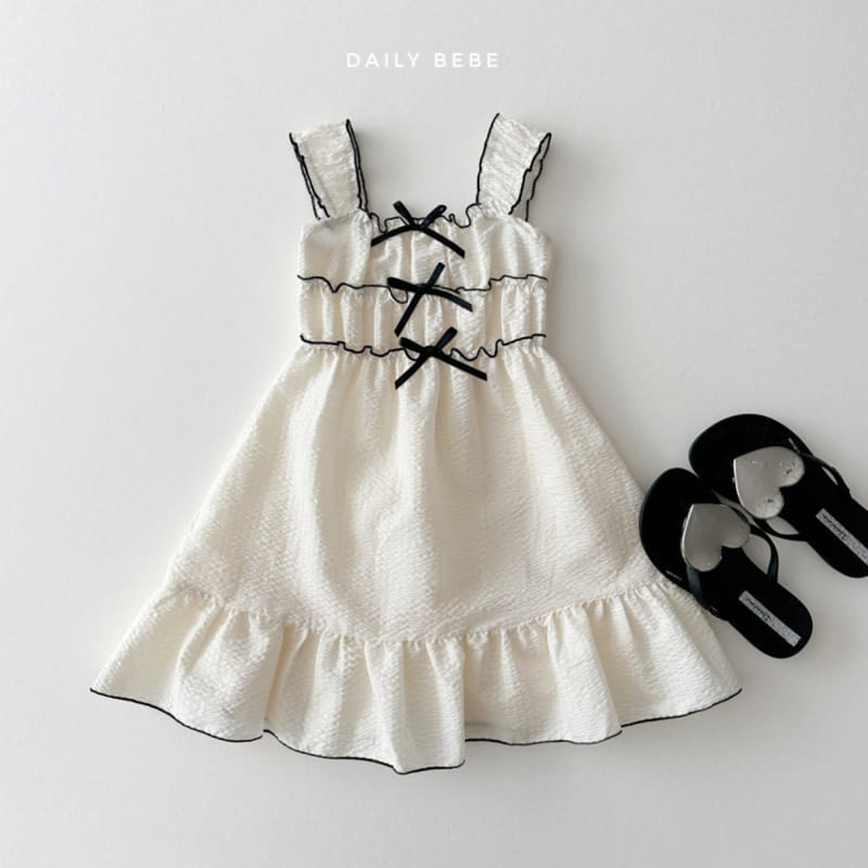 Daily Bebe - Korean Children Fashion - #prettylittlegirls - Petite Ribbon One-Piece - 2