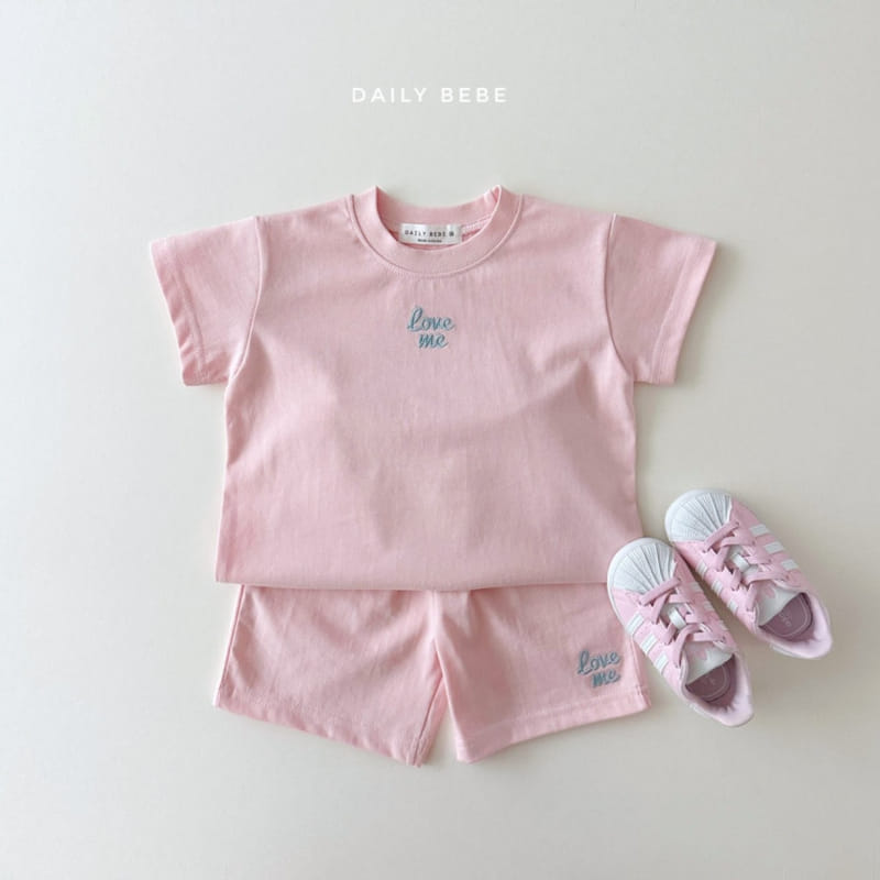 Daily Bebe - Korean Children Fashion - #minifashionista - Love Me Top Bottom Set - 4