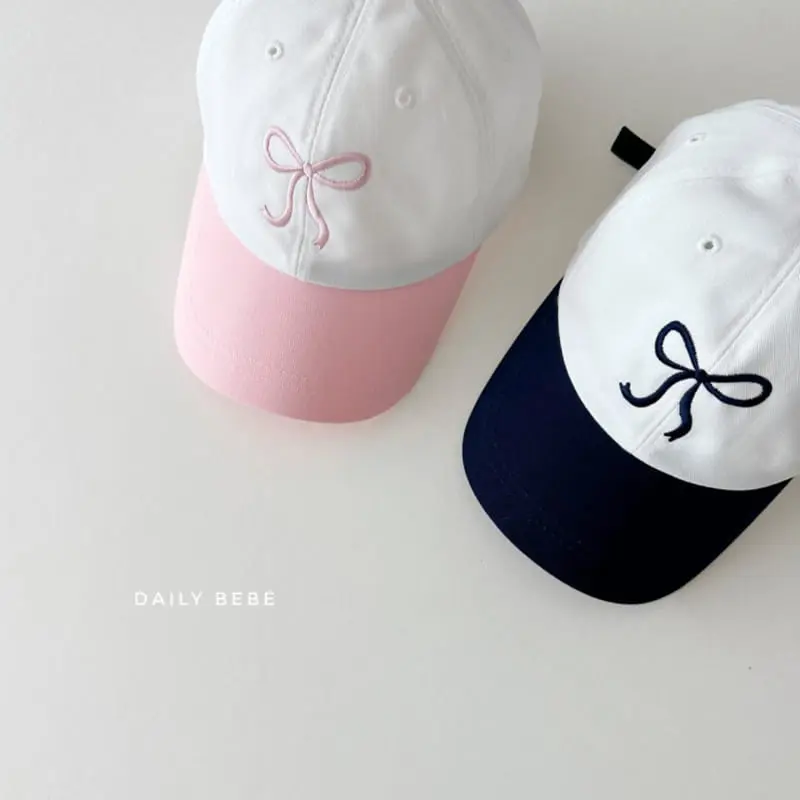 Daily Bebe - Korean Children Fashion - #todddlerfashion - Color Ribbon Ball Cap - 2