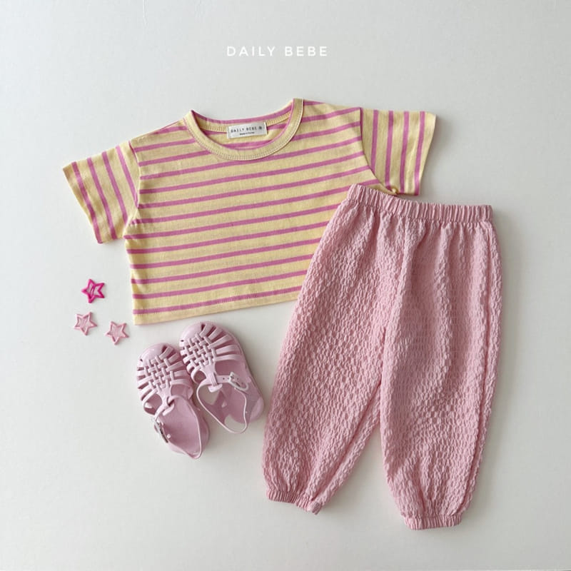 Daily Bebe - Korean Children Fashion - #todddlerfashion - ST Crop Tee - 9