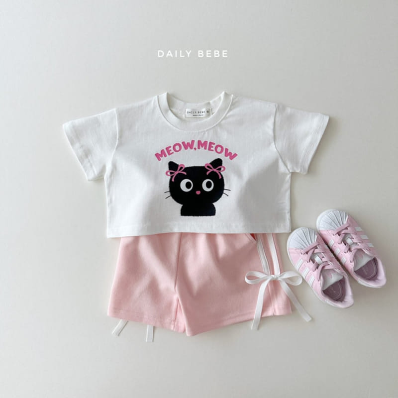 Daily Bebe - Korean Children Fashion - #toddlerclothing - Cat Crop Top  - 8