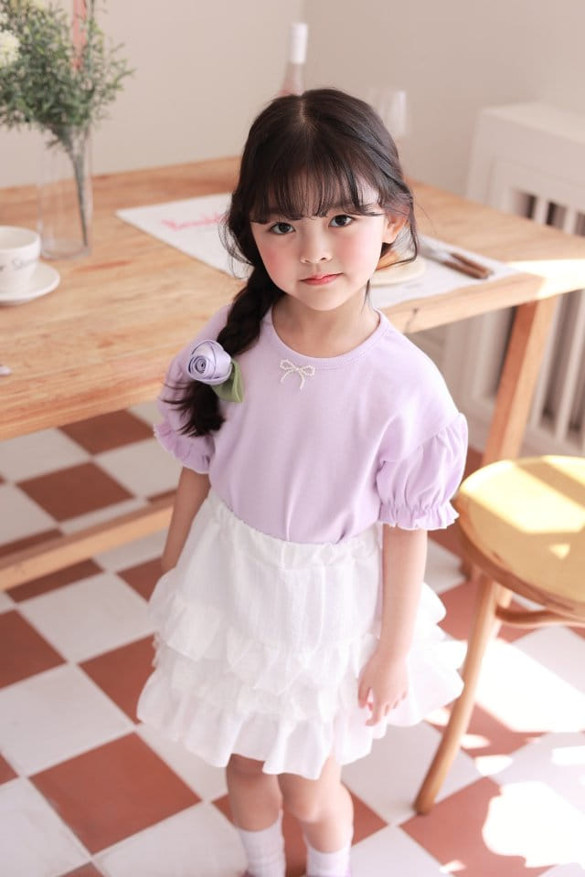 Dalla - Korean Children Fashion - #childrensboutique - Pearl Rib Tee - 3