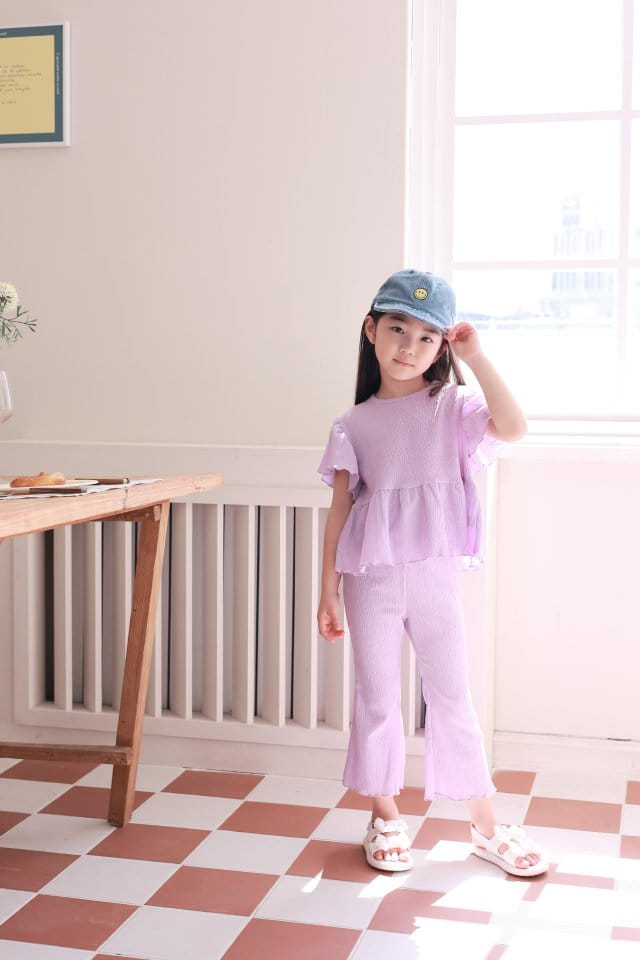 Dalla - Korean Children Fashion - #discoveringself - Yogurt Top Bottom Set