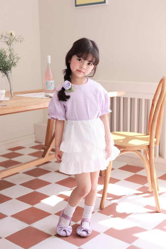 Dalla - Korean Children Fashion - #discoveringself - Pearl Rib Tee - 5