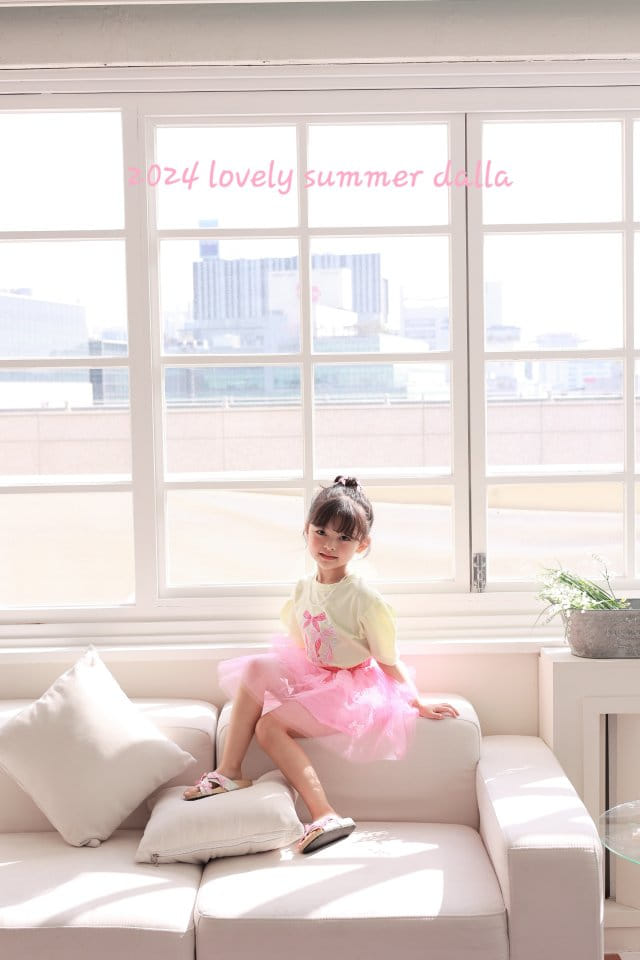 Dalla - Korean Children Fashion - #discoveringself - Heart Pearl Tee