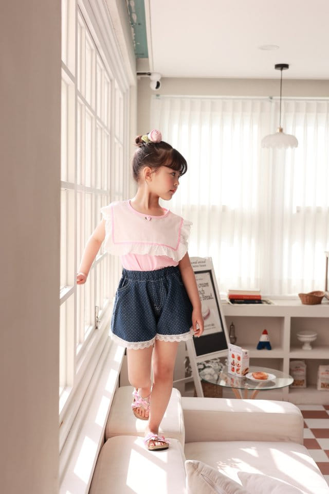 Dalla - Korean Children Fashion - #kidsshorts - Square Rose Tee - 6