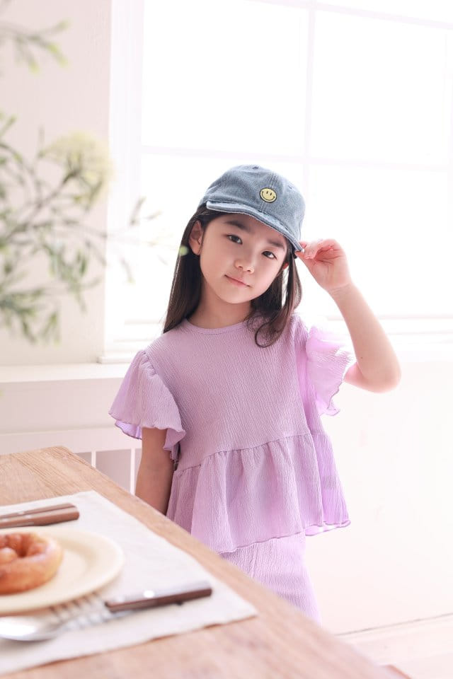 Dalla - Korean Children Fashion - #kidsshorts - Yogurt Top Bottom Set - 4