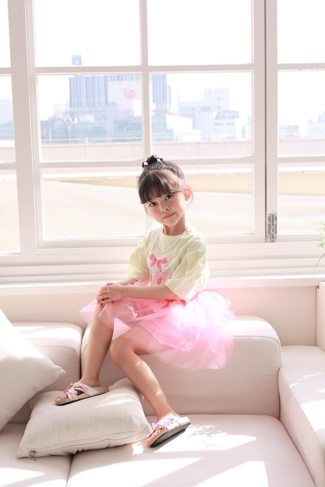 Dalla - Korean Children Fashion - #kidsshorts - Heart Pearl Tee - 4